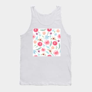 Watercolor Rainbow Florals | Pattern Tank Top